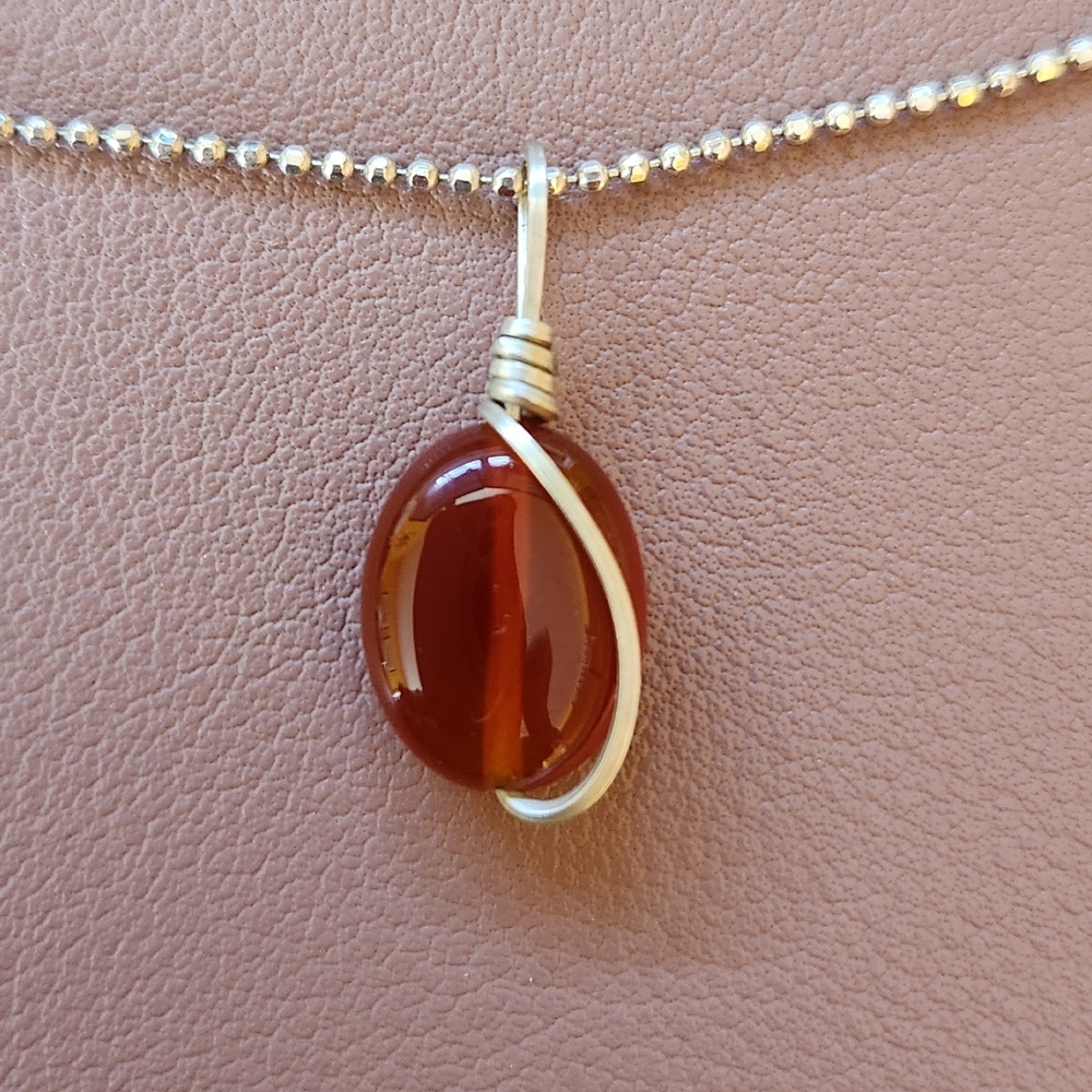 Carnelian Pendant Necklace